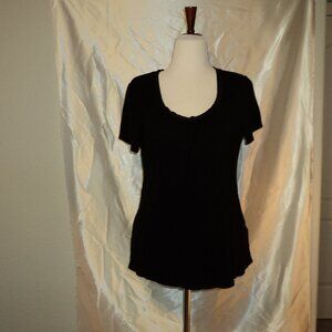 Women's Black Short Sleeve Top